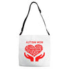 autism mom my heart Adjustable Strap Totes