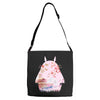 totoro with asian landscape Adjustable Strap Totes