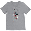 peace and love usa flag V-Neck Tee