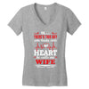 There's This Boy Who Stole My Heart He Calls Me Wife Women's V-Neck T-Shirt