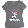 september born unicorns Women's Triblend Scoop T-shirt