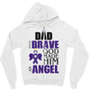 my dad was so brave god made him an angel Zipper Hoodie