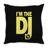 im a dj graphic tee mens Throw Pillow