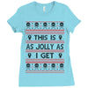 Emo Gothic Ugly Christmas Sweater Ladies Fitted T-Shirt