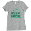 This Guy Loves Camping With His Girlfriend Ladies Fitted T-Shirt