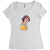 TWICE CHAEYOUNG Women's Triblend Scoop T-shirt
