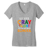 Get Your Cray On It's Last Day Of School Women's V-Neck T-Shirt