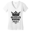 Queens Are Born In May Women's V-Neck T-Shirt
