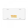 Back To The School Future License Plate