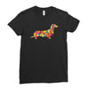 dachshund flower 2 Ladies Fitted T-Shirt