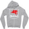 mobil oil vintage logo Zipper Hoodie