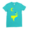 moon cat Ladies Fitted T-Shirt
