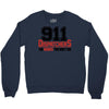 911 dispatcher heroes black logo Crewneck Sweatshirt