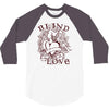 blind love fire heart 3/4 Sleeve Shirt