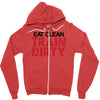 eat clean train dirty Zipper Hoodie