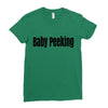 baby peeking Ladies Fitted T-Shirt