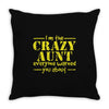 i'm the crazy aunt everyone warned you about Throw Pillow