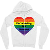 You're Looking At A Rainbow Zipper Hoodie