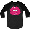 lips shiny 3/4 Sleeve Shirt