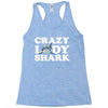 crazy lady shark Racerback Tank
