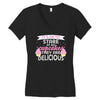 it' ok to stare at my cupcakes they are delicious Women's V-Neck T-Shirt