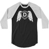 letter d with wings 3/4 Sleeve Shirt