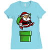 santa jumps Ladies Fitted T-Shirt
