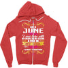 i am a june women Zipper Hoodie