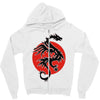 sun dragon with pearl   black red white Zipper Hoodie