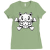 cat cap Ladies Fitted T-Shirt