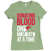 donating blood one mosquito funny Ladies Fitted T-Shirt
