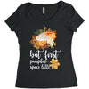 but first pumpkin space latte Women's Triblend Scoop T-shirt