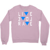 live love rave edm music house electro Crewneck Sweatshirt