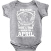 Never Underestimate Dog Rescuer Who Was Born April Baby Onesie