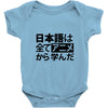 japanese language kanji Baby Onesie