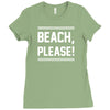 beach please Ladies Fitted T-Shirt