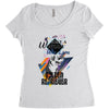 who loves golden retriever Women's Triblend Scoop T-shirt