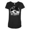 greetings from san fransokyo Maternity Scoop Neck T-shirt