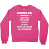 Super November Girl Crewneck Sweatshirt