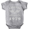 legends are born in 1979 hoodie 7 Baby Onesie