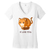 if it fits i sits Women's V-Neck T-Shirt