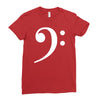 bass clef hat Ladies Fitted T-Shirt