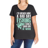 fishing fanatics1 Ladies Curvy T-Shirt