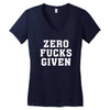 Zero Fucks Given Women's V-Neck T-Shirt