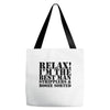 relax! i'm the best man Tote Bags
