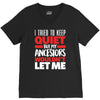 tried to keep quiet but my ancestors V-Neck Tee