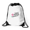 good morning handsome Drawstring Bags