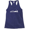 evolution of man' chequered flag classic 912 Racerback Tank