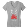 happy easter some bunny loves me Women's V-Neck T-Shirt