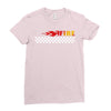 Fire White Ladies Fitted T-Shirt